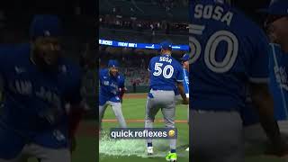 gotta be quicker than that to catch vladdy off-guard ????