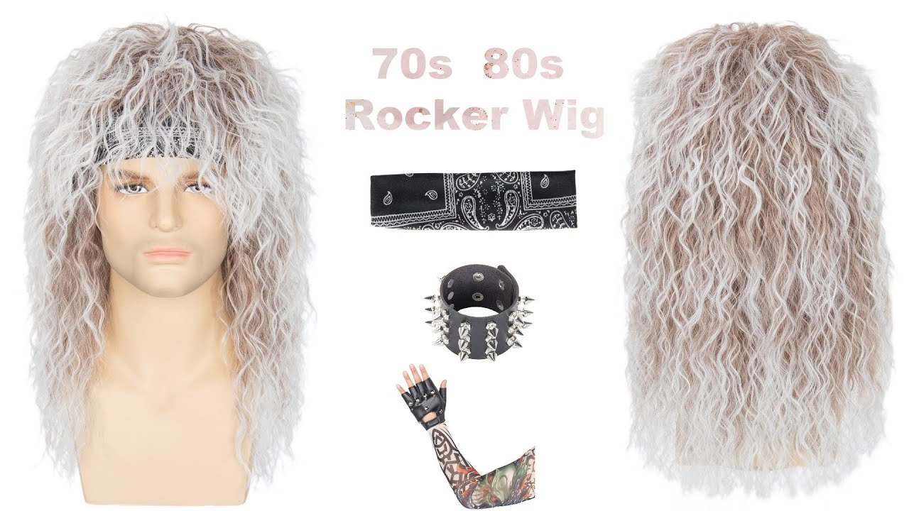 Party Like a Rocker: 80s Wig Costume Set for Your Costume Fun