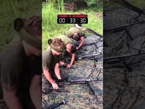 BLINDfolded marine attempts the IMPOSSIBLE😱 #shorts