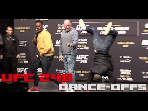 UFC 248 Face-Offs: Crazy Backflip in Yoel Romero vs Israel Adesanya Dance Off