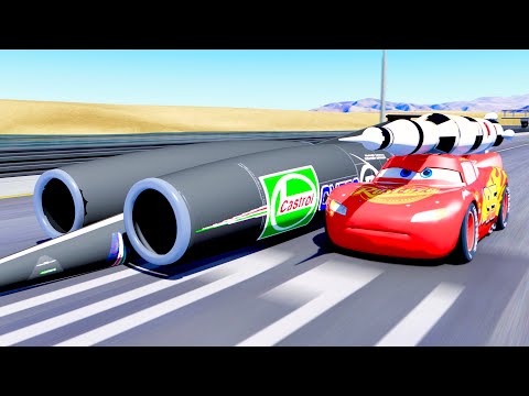 Thrust SSC va Lightning McQueen Rocket Edition at Special Stage Route X