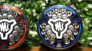 LED přídavný reflektor Waś 7" 178mm s pozičním světlem, strobo, 8840lm, 12-24V, ECE