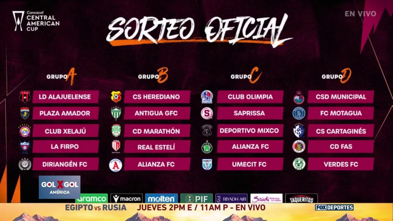 🏆⚽ COPA CENTROAMERICANA | Quedaron definidos los grupos para el torneo de CONCACAF | GolXGol