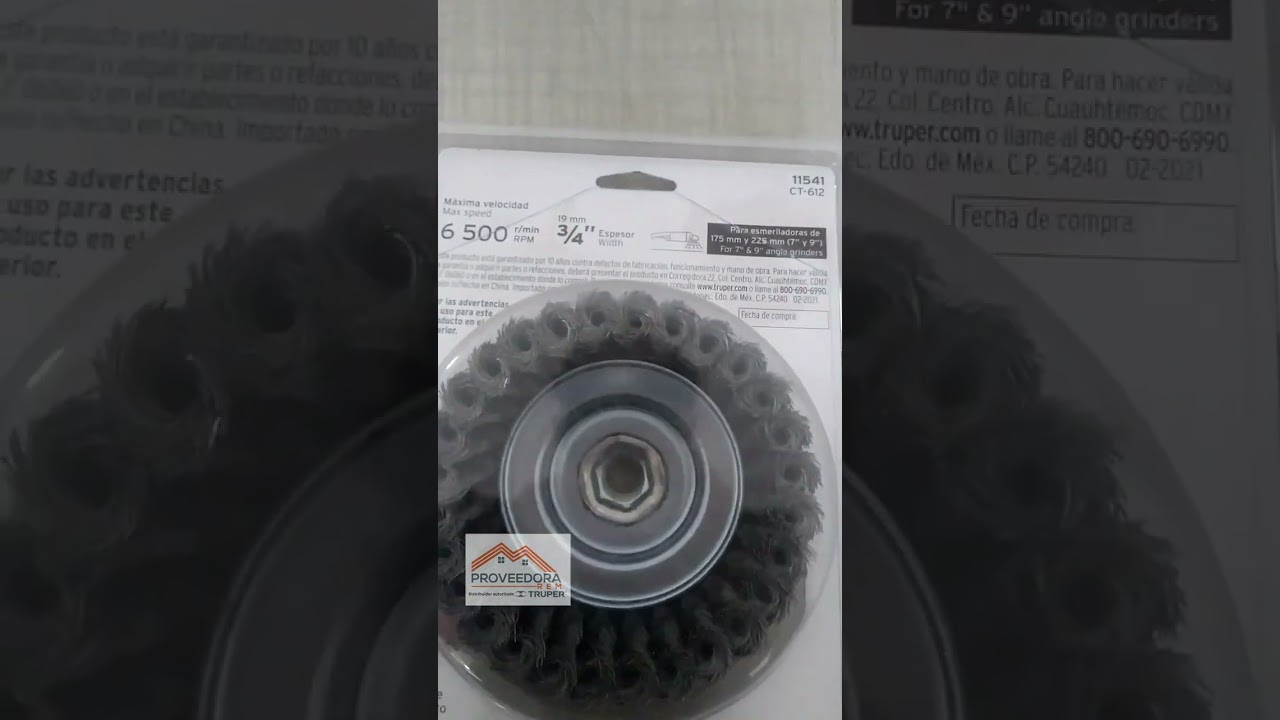 Carda Copa 5 Alambre Trenzado Fino - Eje 5/8-11 - Truper ProveedoraREM