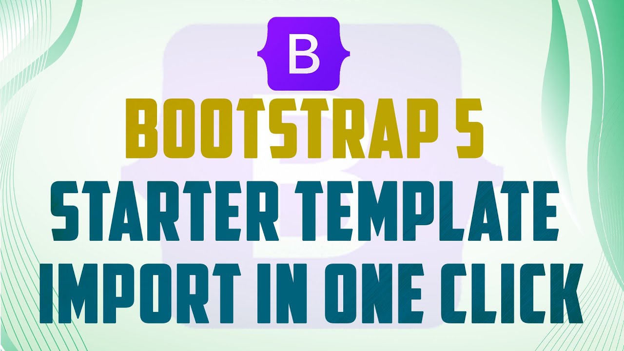 Bootstrap 5 Starter Template Import In One Click