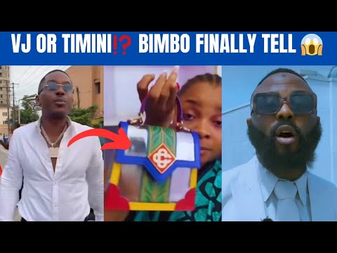 VJ Adams or Timini Egbuson ⁉️ Bimbo Ademoye finally tell 😱#trending #celebritynews #viralvideo 