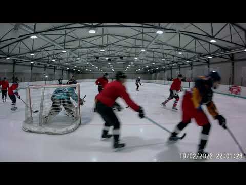 Eishockey-Spiel SV Gold-Blau "Augsburger-Luchse 2" vs "Eis-Stern -Könnigsbrunn" 19.02. 2022, Teil_1