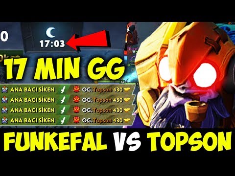 When Ti Winner Topson Meet No.1 Tinker Of Dota - Funkefal Tinker Vs Topson 17 min GG