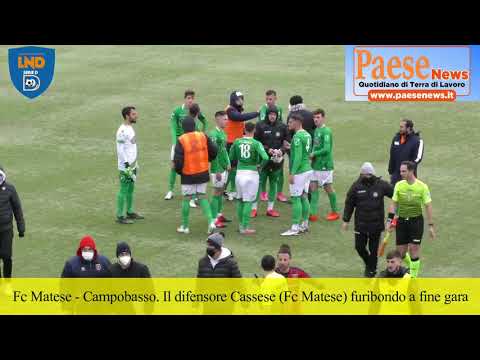 Fc Matese Campobasso  la rabbia di Cassese a fine gara