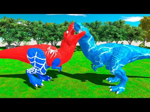 SPIDER-MAN VS ELECTRO. T-REX VS T-REX - Animal Revolt Battle Simulator