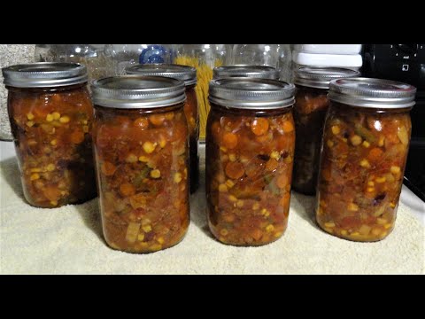 Canning Vegetable Beef Soup.