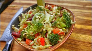 Cabbage Salad - plant based vegan salad - whole food clean eating - cooking channel