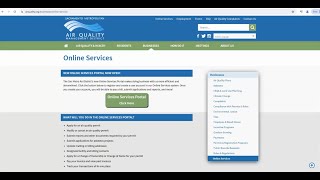 Creating an account and logging in to the Online Services Portal