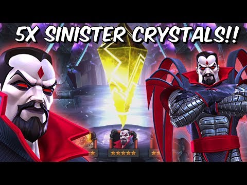 5x 5 Star Mister Sinister Early Access Featured Crystal Opening! - Marvel Contest Of Champions