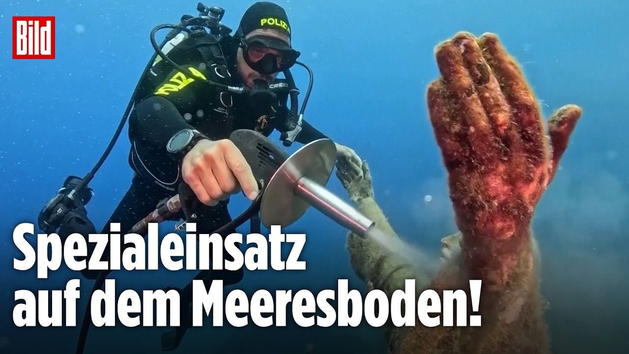 ITALIEN: Waschtag beim Unterwasser-Jesus: „Christus der Tiefe“ bekommt alljährliche Dusche
