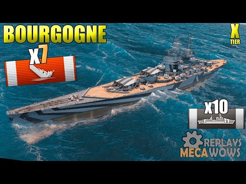 Bourgogne 7 Kills & 282k Damage | World of Warships Gameplay 4k