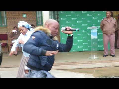 Winnie Mashaba performs ditheto at Makhado correctional center