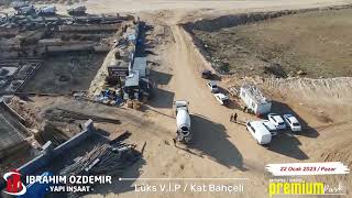PREMİUM PARK 2,5+1 ve 3,5+1  TEMEL DÖKÜMÜ DRONE VİDEOSU
