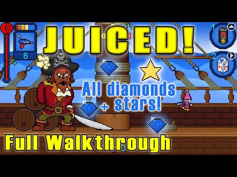 Juiced! - Full walkthrough (all diamonds+stars)