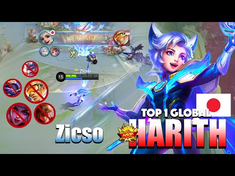 Harith Perfect SAVAGE! That Unlimited Dash | Top 1 Global Harith Gameplay By Zicso | MLBB