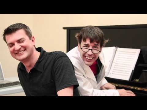 Stephen Kummer and Professor Kelp play the piano