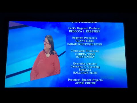 Jeopardy, LONG end credits (by itself) - Brian Chang Day 7 (1/27/21)