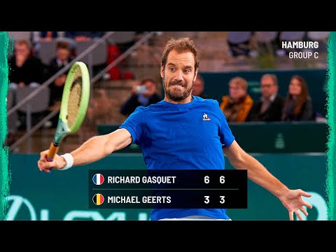 Gasquet v Geerts | France v Belgium | Day 5 Match 1 Highlights
