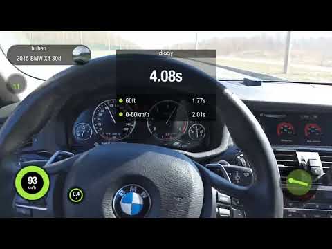 bmw x4 f26 30d stage 1+ 0-100, 402