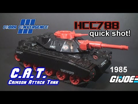 HCC788 quick shot! 1985 C.A.T - Crimson Attack Tank! Vintage G.i. Joe toy!
