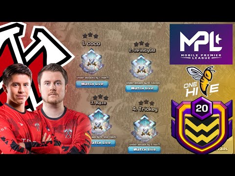 Tribe Gaming vs OneHive! LIVE 5v5 CWL Esports Playoffs War! Clash of Clans