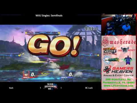 Smasherade Monthly #5 Smash 4 Singles - Vash (Marth) vs Luck (Marth) - Winner's Semi's