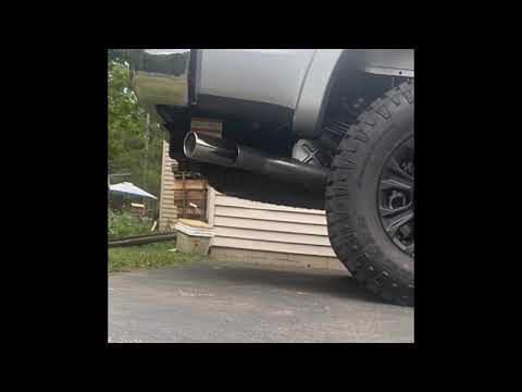 Stock F250 7.3 Godzilla vs. Stainless Works Redline cat-back