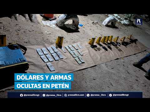 Más de US$52 mil y armas fueron decomisados durante operativo policial en Petén