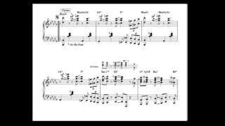 Erroll Garner plays Erroll's Bounce (1947) + my transcribed score