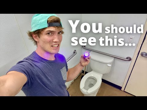 A Guy Shined A Blacklight On Public Restrooms. Here's What He Saw