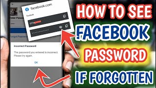 How to SEE and RECOVER Forgotten  FACEBOOK PASSWORD  in 1 minute