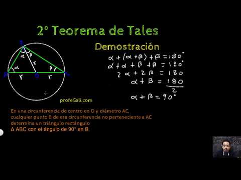 Segundo Teorema de Tales | Explicación, demostración y ejemplo