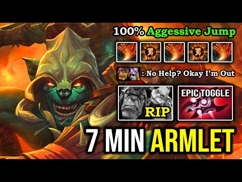 OMG 7 MIN ARMLET MID HUSKAR Made Alchemist Rage Quit with 100% Aggressive Life Break & 18Min GG DotA