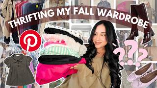 thrifting my DREAM fall wardrobe!! Pinterest capsule wardrobe, elevated basics & more!!