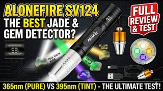 Jade Detector Light 4 Modes 🔦 Alonefire SV124 UV Flashlight | Gems & Jewelry Test 365nm vs 395nm