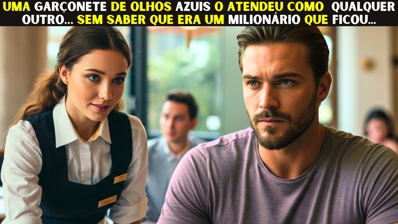 UMA GARÇONETE DE OLHOS AZUIS O ATENDEU COMO QUALQUER OUTRO…SEM SABER QUE ERA UM MILIONÁRIO QUE FICOU
