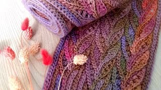 Crochet scarf pattern slip stitch crochet knit look short rows crochet design