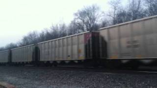 preview picture of video 'BNSF Coal Train at Wellsboro Indiana'