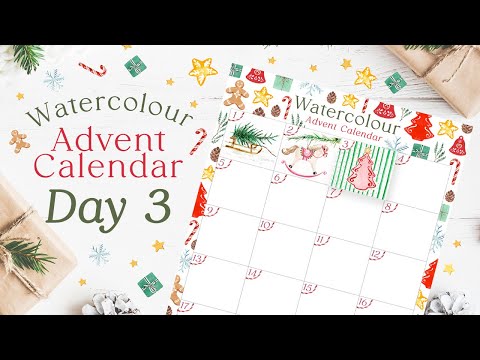 Watercolour Advent Calendar 2025 – Day 3 Opening | Christmas Art Inspiration