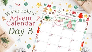 Watercolour Advent Calendar 2025 – Day 3 Opening | Christmas Art Inspiration