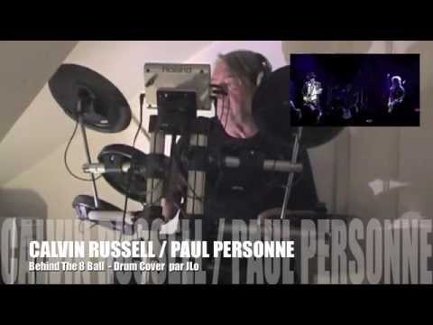 DRUM COVER sur CALVIN RUSSELL PAUL PERSONNE  "Behind The 8 Ball"