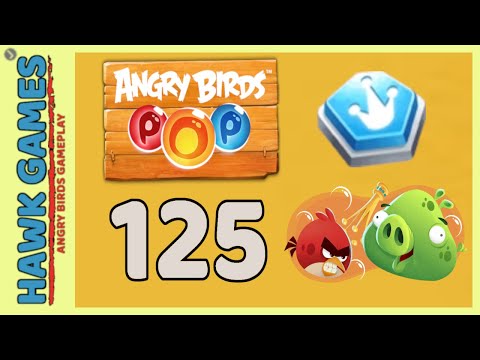 Angry Birds Stella POP Bubble Shooter Level 125 - Walkthrough, No Boosters
