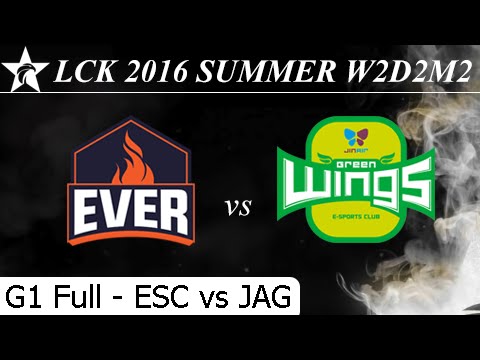 ESC vs JAG Game 1 Full + Profile + Damage - LCK Summer 2016 W2D2M2 ESC Ever vs Jin Air Greenwings