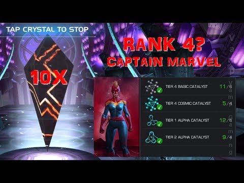 MARVEL CONTEST OF CHAMPIONS: Crystals Opening Grandmaster Crystals | Rank 4 Captain Marvel?