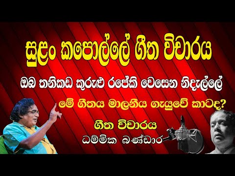 vichara tv සුළං කපොල්ලේ ගීත විචාරය #dammikabandara sulan kapolle geetha vicharaya #nandamalani